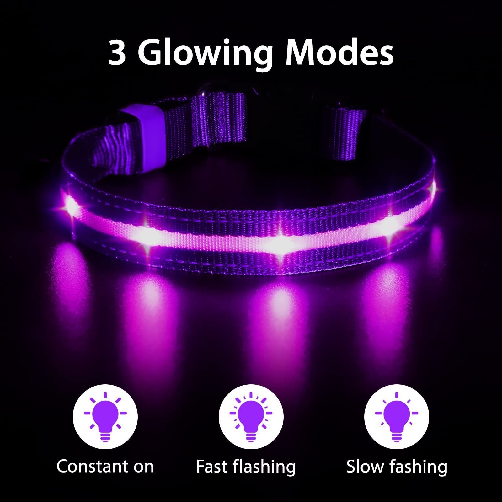 LED ошейник MASBRILL USB Светящийся Водонепроницаемый 3 режима Регулируемый для собак всех размеров, фото №2 LED ошейник MASBRILL USB Светящийся Водонепроницаемый 3 режима Регулируемый для собак всех размеров, фото №2