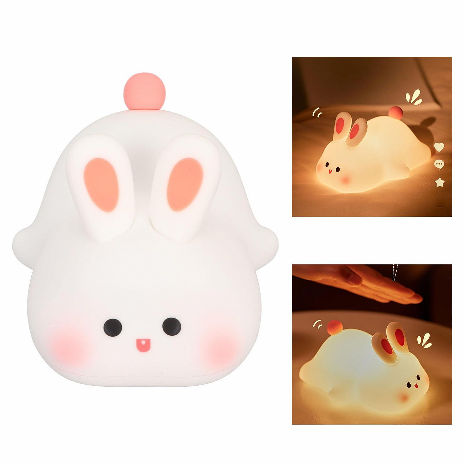 Нічник Kawaii Bunny для дітей силіконовий портативний USB акумулятор білий, фото №7
