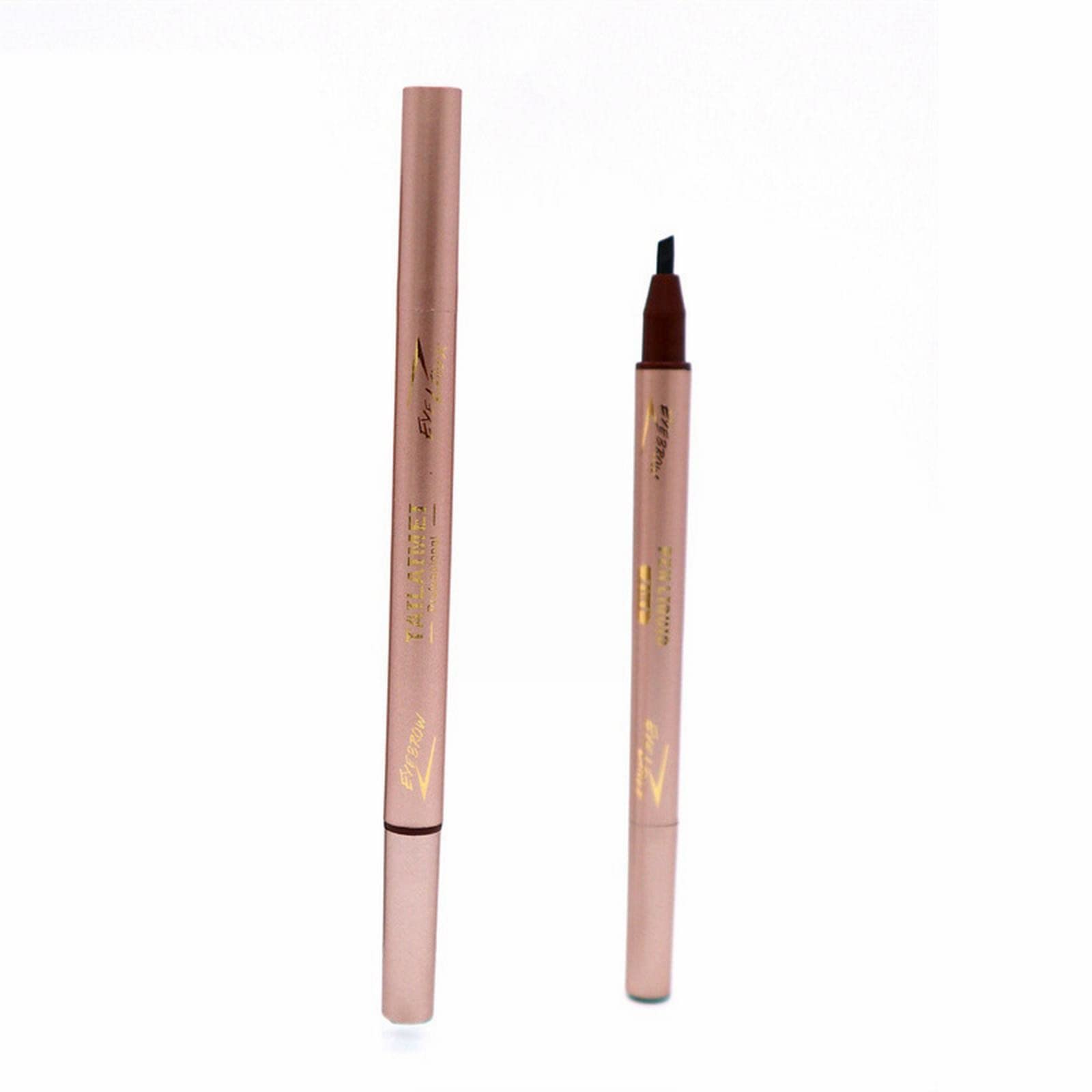 Олівець для брів Durable Double Head Eyeliner Two in One Quick Drying Waterproof Eyebrow Pencil Powder Pen Чорний, фото №5