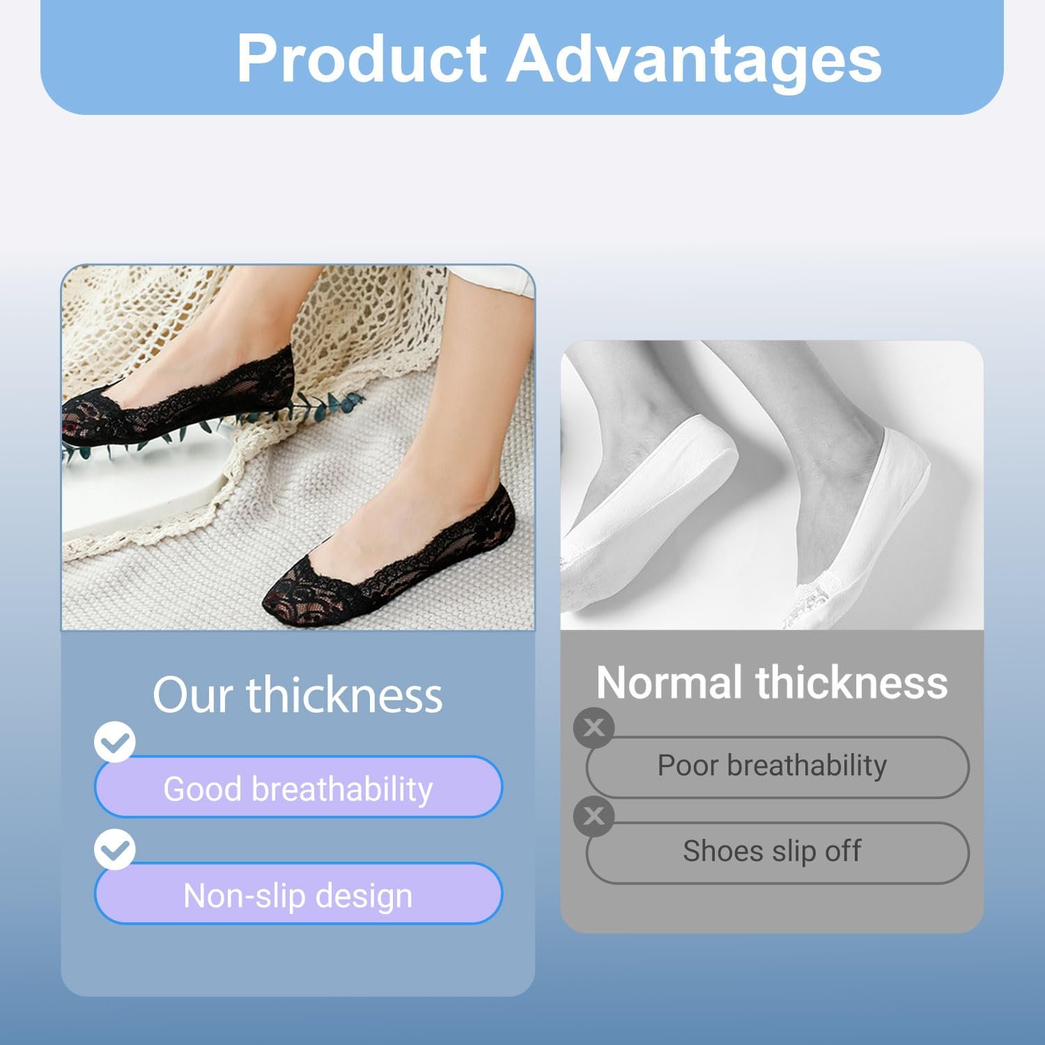 Шкарпетки-слідки Жіночі 6 пар, фото №4