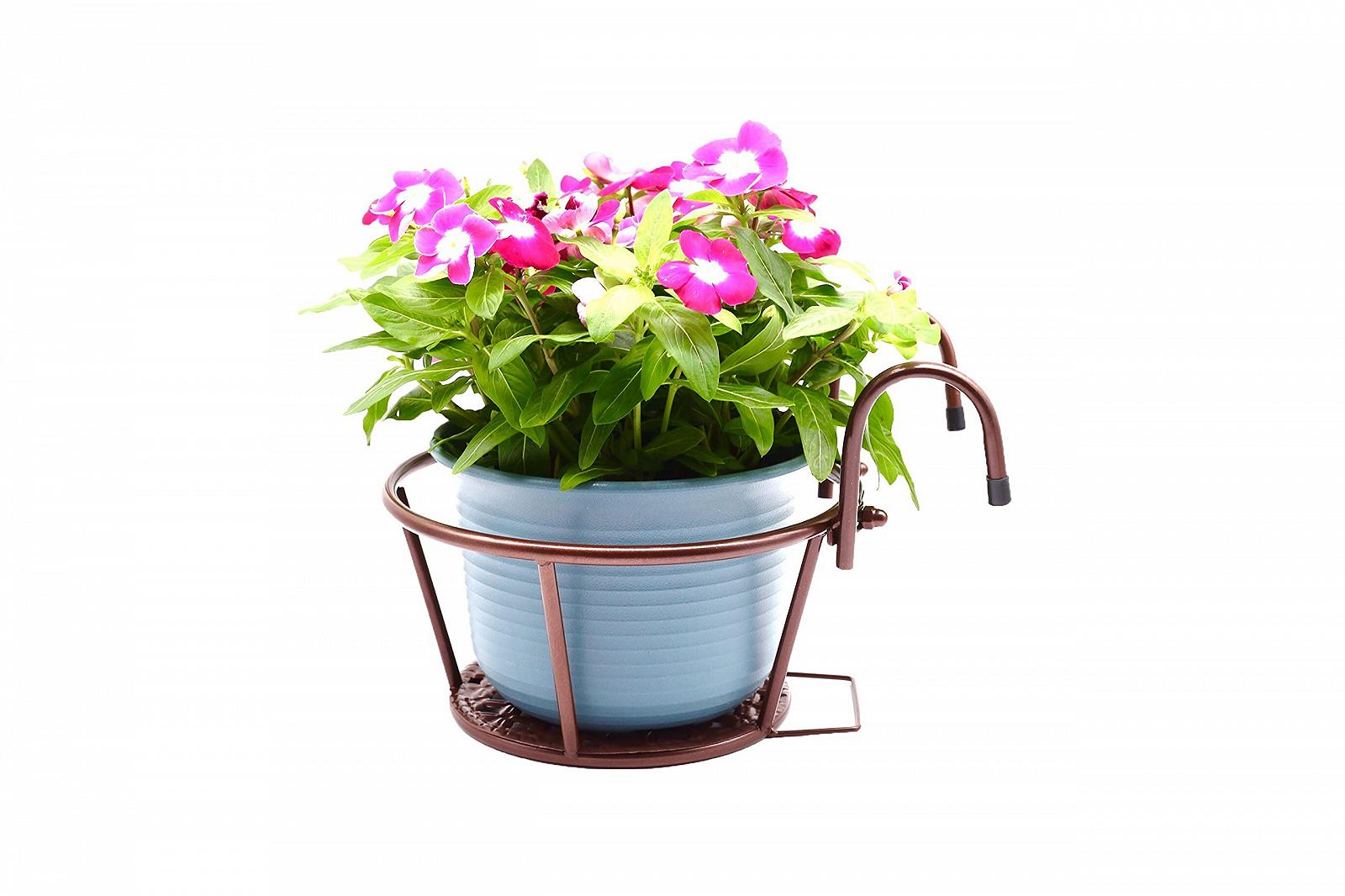 Підвісний кошик для рослин Wrought Iron на перила Шампань, фото №2 Підвісний кошик для рослин Wrought Iron на перила Шампань, фото №2