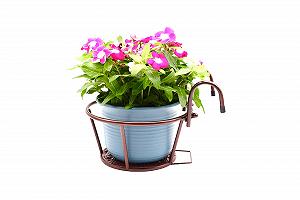 Підвісний кошик для рослин Wrought Iron на перила Шампань synthetic.ua - Фото 1