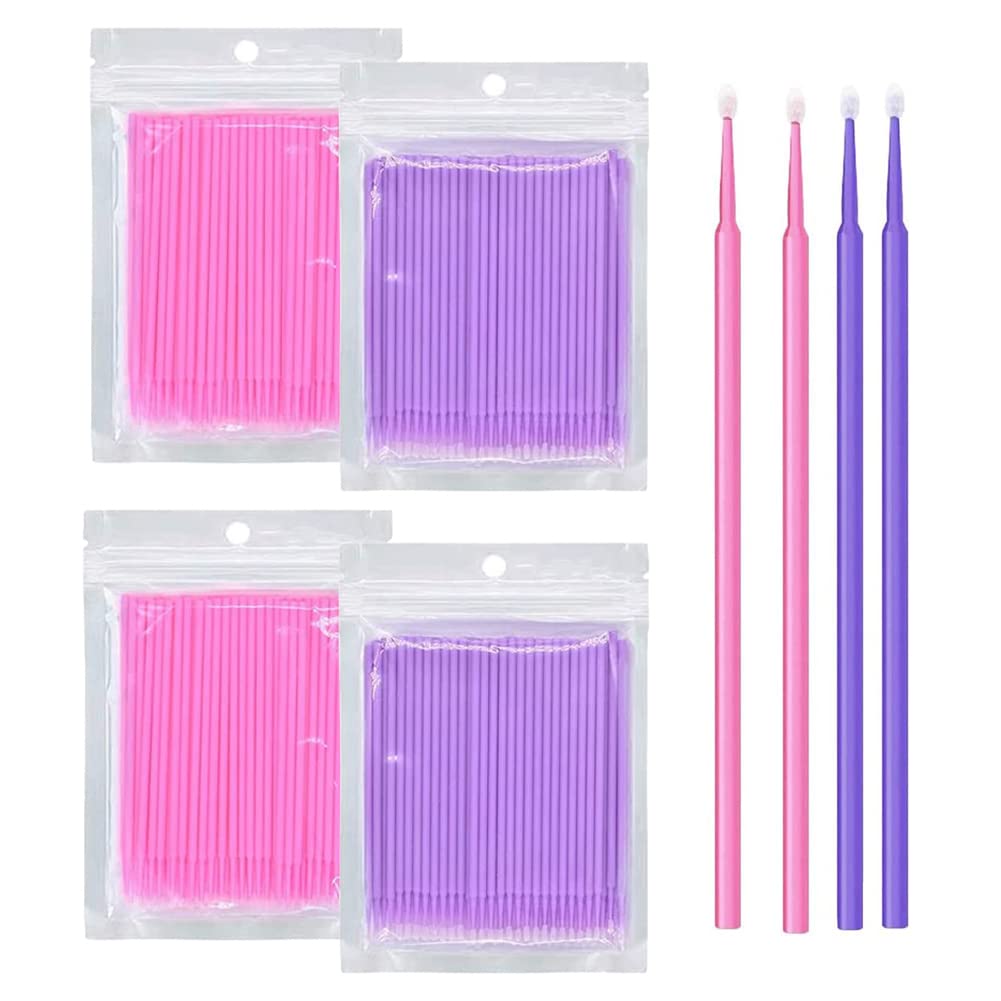 Щіточки Chargenyang Disposable Micro Applicator Bendable Mascara Brushes Два кольори Діаметр головки: 2.0/1.5 мм 400 шт., фото №1