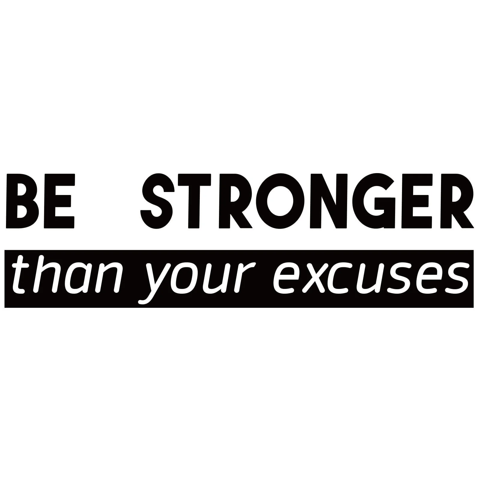 Наклейка на стіну SUPERDANT Be Stronger Quotes 61 x 19 cm Чорний, фото №1 Наклейка на стіну SUPERDANT Be Stronger Quotes 61 x 19 cm Чорний, фото №1