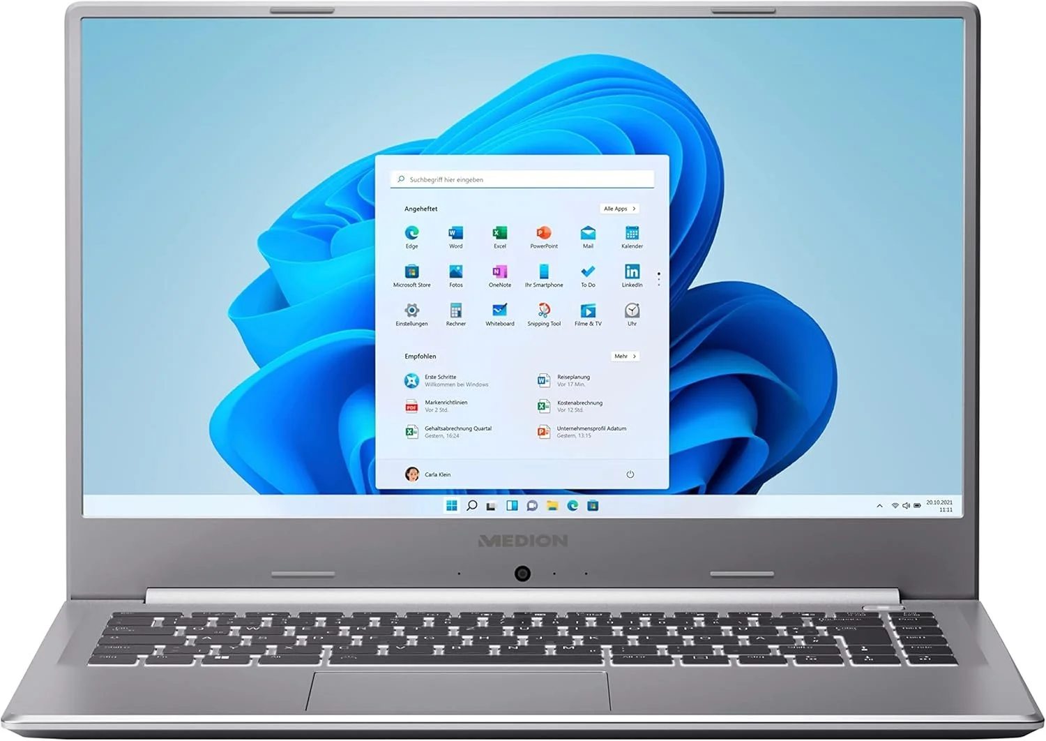 Ноутбук 15.6" MEDION S15447 Intel Pentium 6405U RAM 8GB SSD 256GB Windows 11 (UKR), фото №1