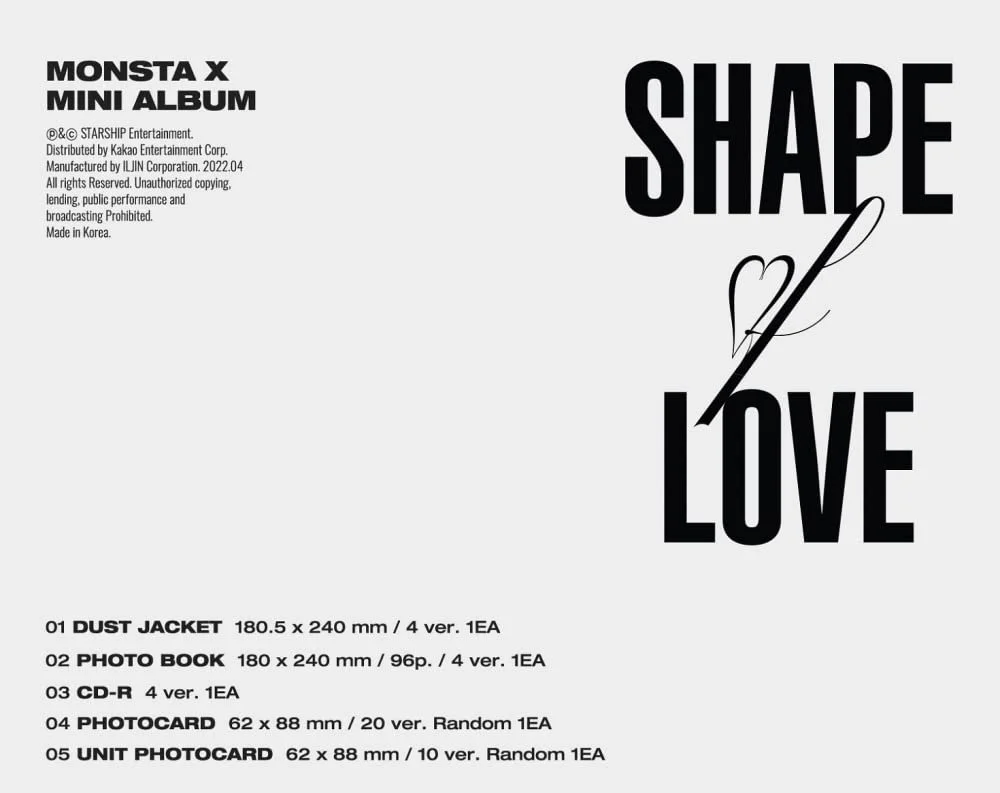 Альбом Monsta X Shape of Love + Набор дополнительных фотокарточек, фото №3 Альбом Monsta X Shape of Love + Набор дополнительных фотокарточек, фото №3