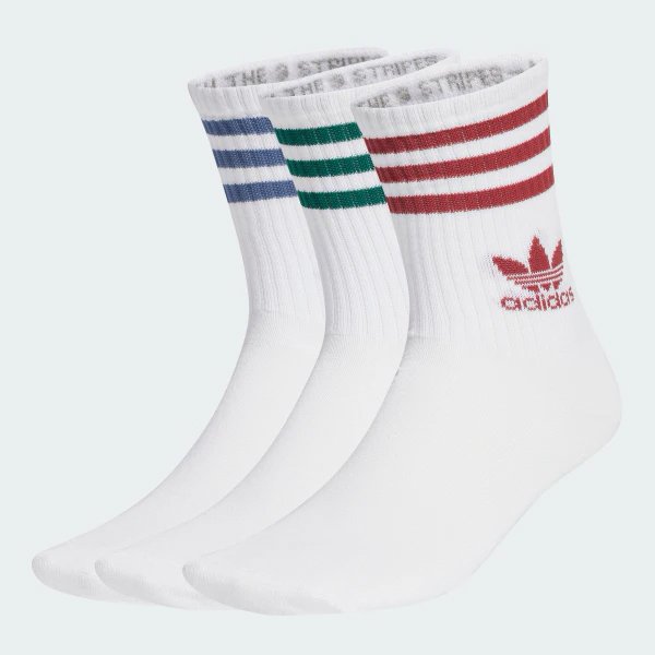 Шкарпетки Adidas CREW SOCK 3STR Білий, Червоний , Зелений, Синій 40-42, фото №1