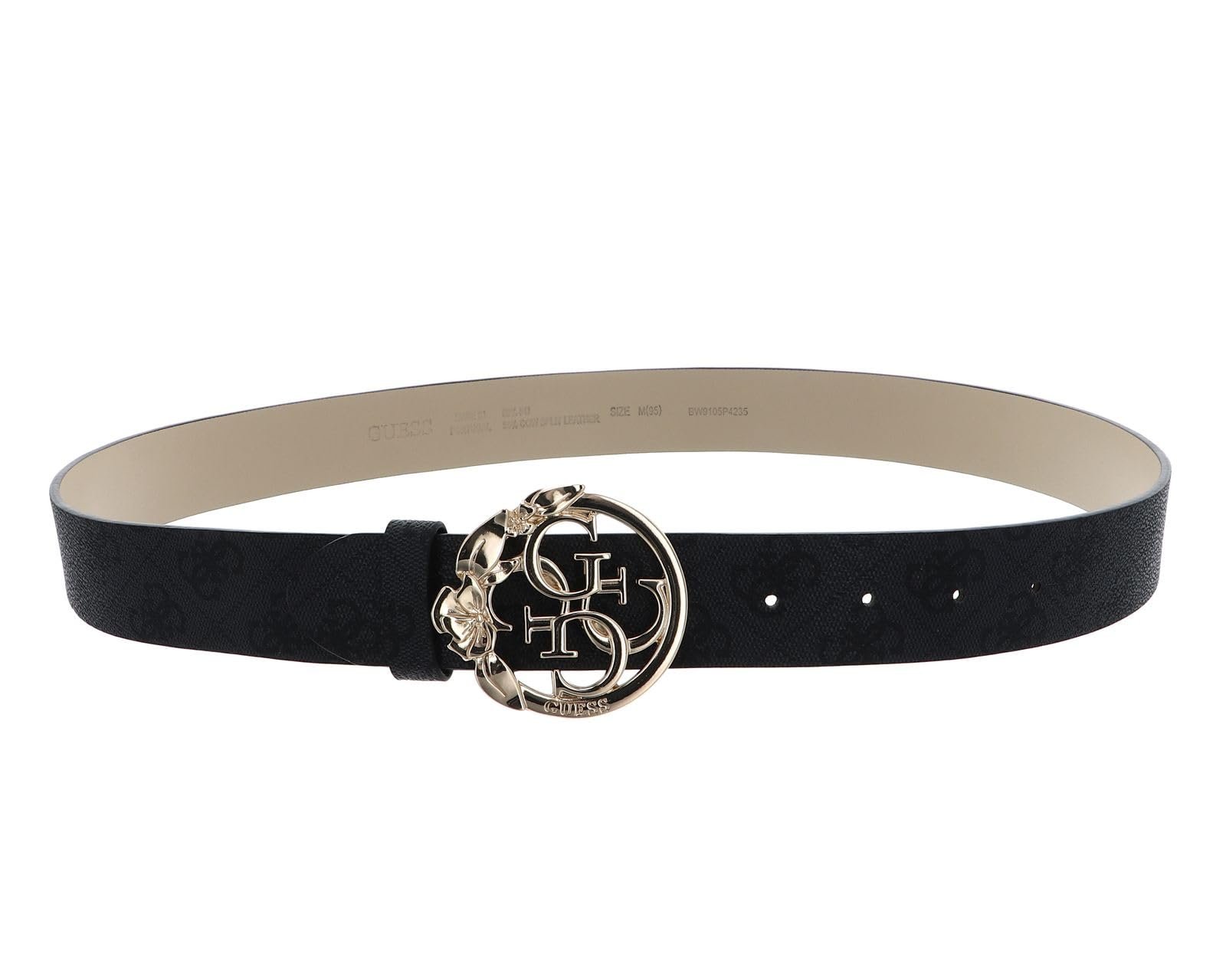 Ремінь для штанів GUESS Emera Logo Adjustable W85 Можна вкоротити, чорний, фото №2