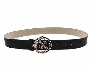 Ремінь для штанів GUESS Emera Logo Adjustable W85 Можна вкоротити, чорний synthetic.ua - Фото 1