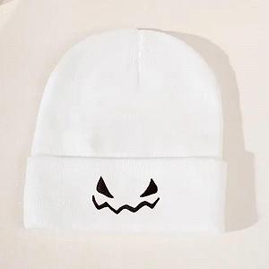 Вязаная шапка унисекс LOIJMK с вышивкой - Фото 1