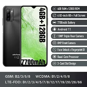 Смартфон Ulefone Note 12 128GB 6.82" HD+ Android 11 13MP 4G Dual SIM Black synthetic.ua - Фото 1