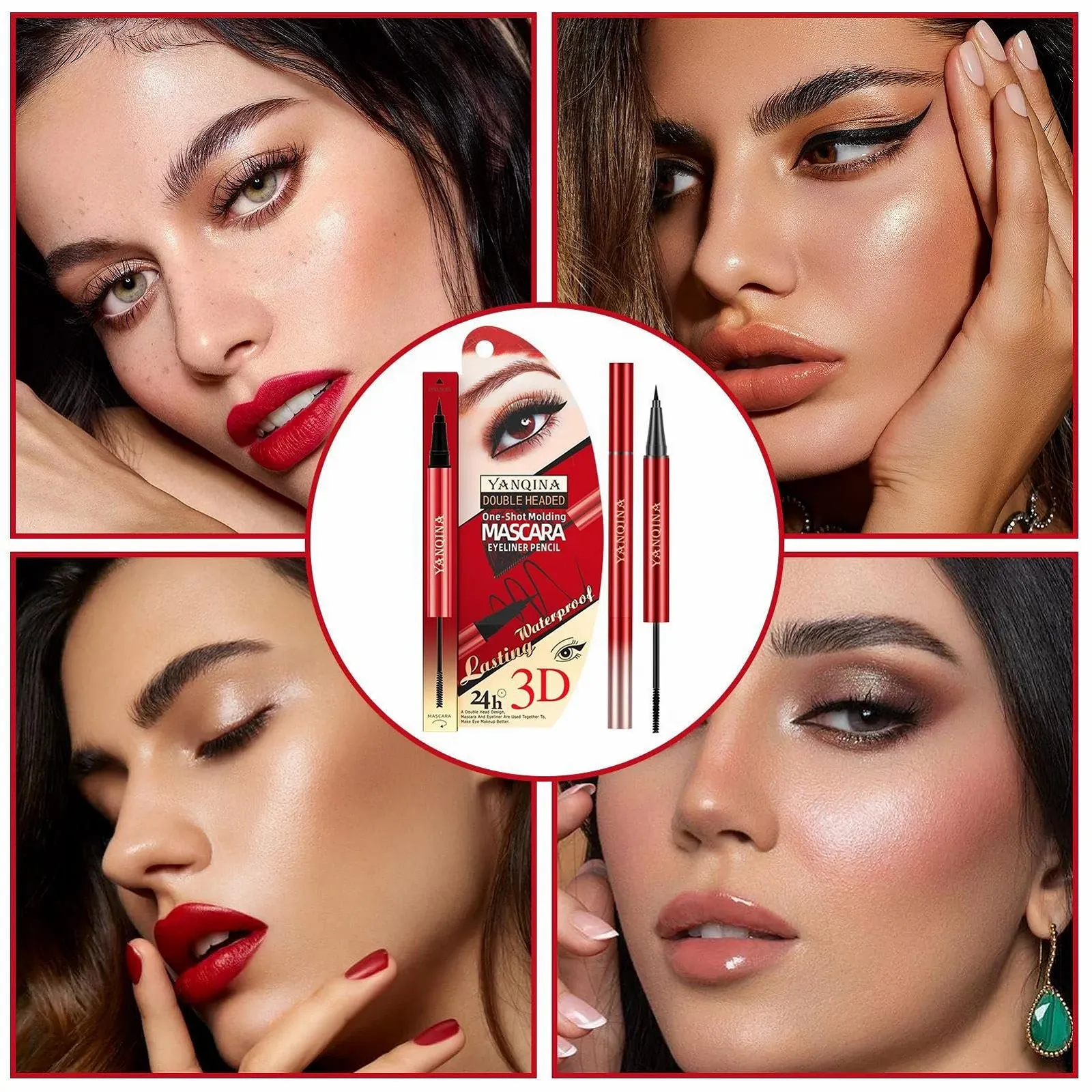 Туш-Підводка для очей, двостороння, плавно наноситься, швидко сохне, довговічна, водостійка, фото №2