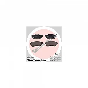 Комплект гальмівних колодок, дискове гальмо ZIMMERMANN 21738.130.1 для HONDA, задня вісь - Фото 1