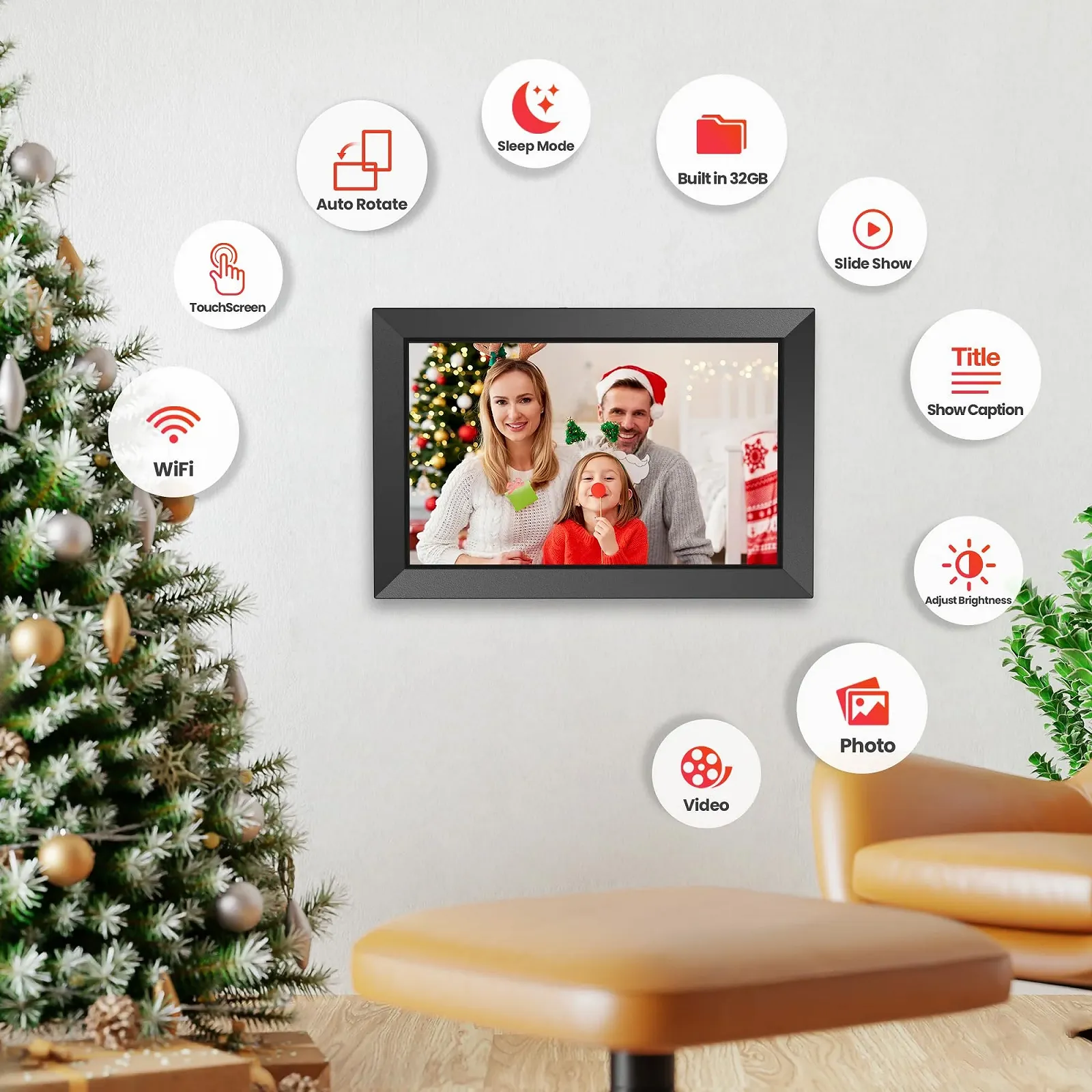 Цифровая фоторамка Frameo IPS-Touchscreen 1280 x 800 10.1" WLAN 32 GB, фото №5 Цифровая фоторамка Frameo IPS-Touchscreen 1280 x 800 10.1" WLAN 32 GB, фото №5