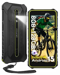 Захищений мобільний телефон Ulefone Rugking 2 Pro Android 15 Octa-Core 8 GB + 128 GB/2 TB TF AI 5.45 дюйма Corning Glass 4550 mAh 13 MP Widevine L1 Dual SIM - Фото 1