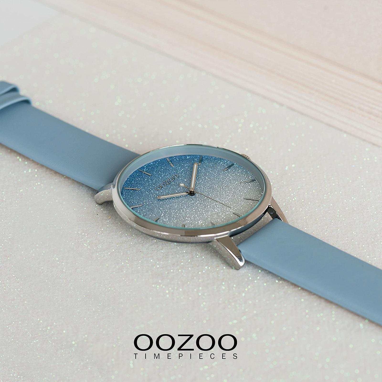 Часы наручные женские Oozoo Large с кожаным ремешком и 5-минутными линейными индексами на циферблате, диаметр 48 мм, разные вариации, фото №4 Часы наручные женские Oozoo Large с кожаным ремешком и 5-минутными линейными индексами на циферблате, диаметр 48 мм, разные вариации, фото №4