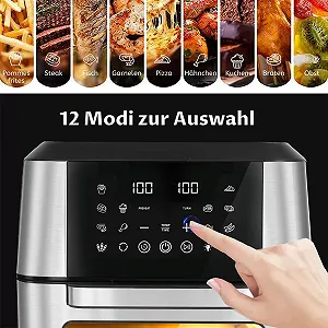 Мультипіч XXL 12 L 360° LED-Touchscreen Black ціна на synthetic.ua - Фото 1 Мультипіч XXL 12 L 360° LED-Touchscreen Black synthetic.ua - Фото 1