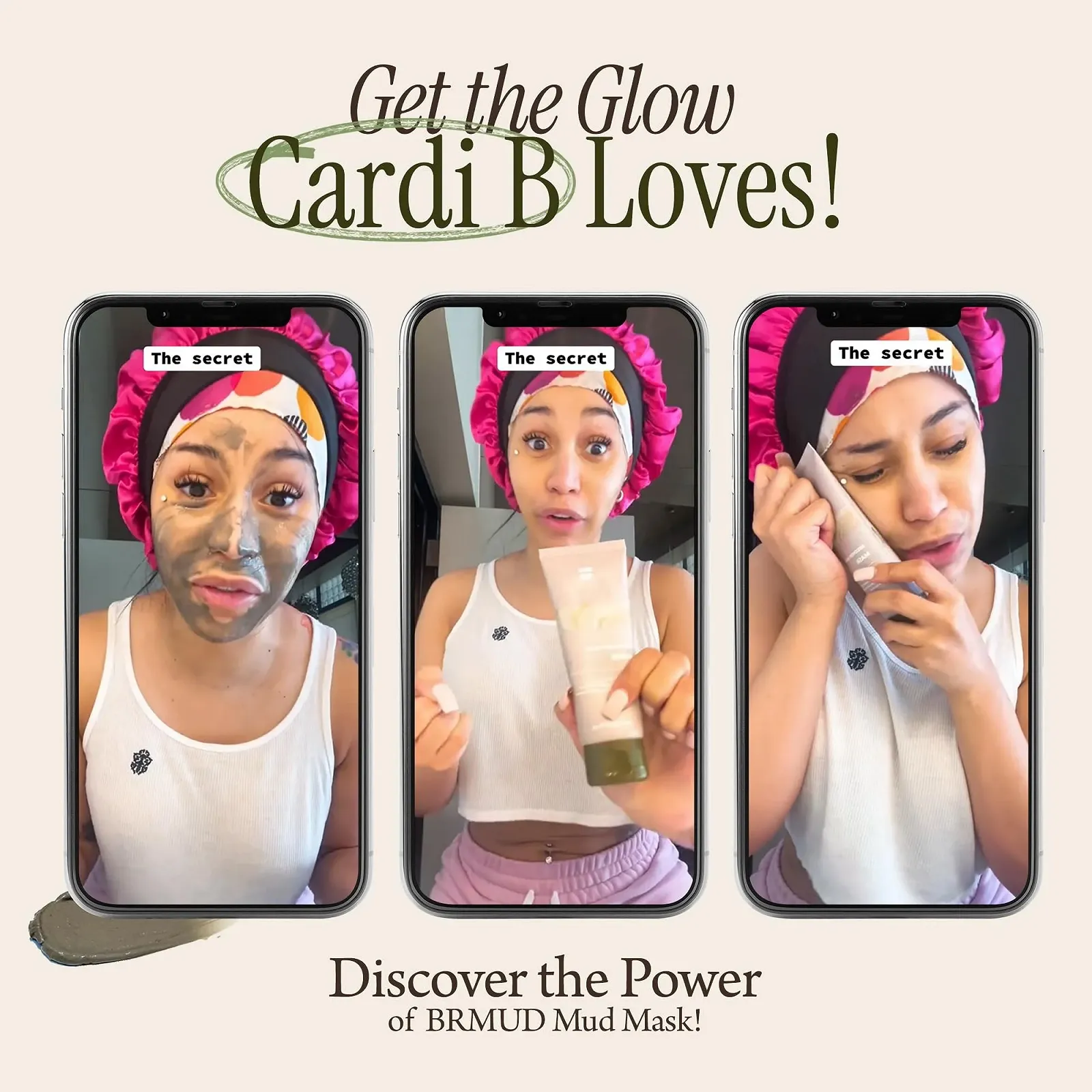 Маска для обличчя Глина BRMUD Cardi B для відновлення, фото №2 Маска для обличчя Глина BRMUD Cardi B для відновлення, фото №2