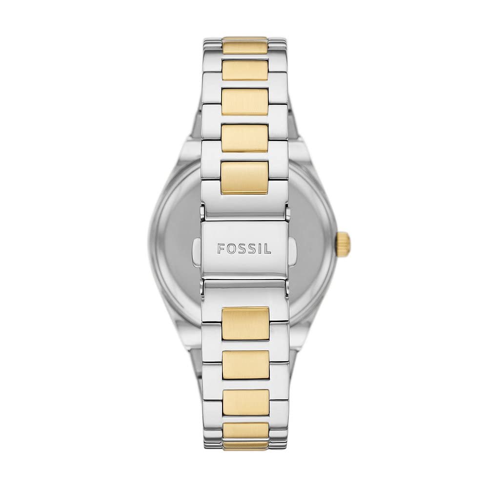 Женские часы Fossil Scarlette 38 мм, кварцевый механизм с тремя стрелками и датой, браслет из нержавеющей стали, фото №4