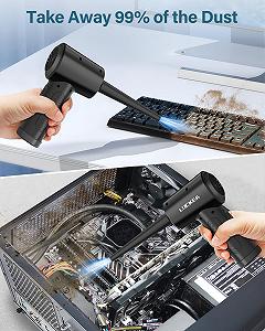 Электрический воздуходувка 3 скорости 6000 mAh LED для чистки ПК и офиса synthetic.ua - Фото 1