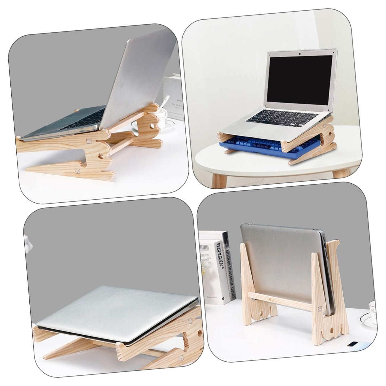 Подставка для ноутбука Holz Настольная охлаждающая подставка Практичная Стабильная Подставка для стола Прочная, фото №6