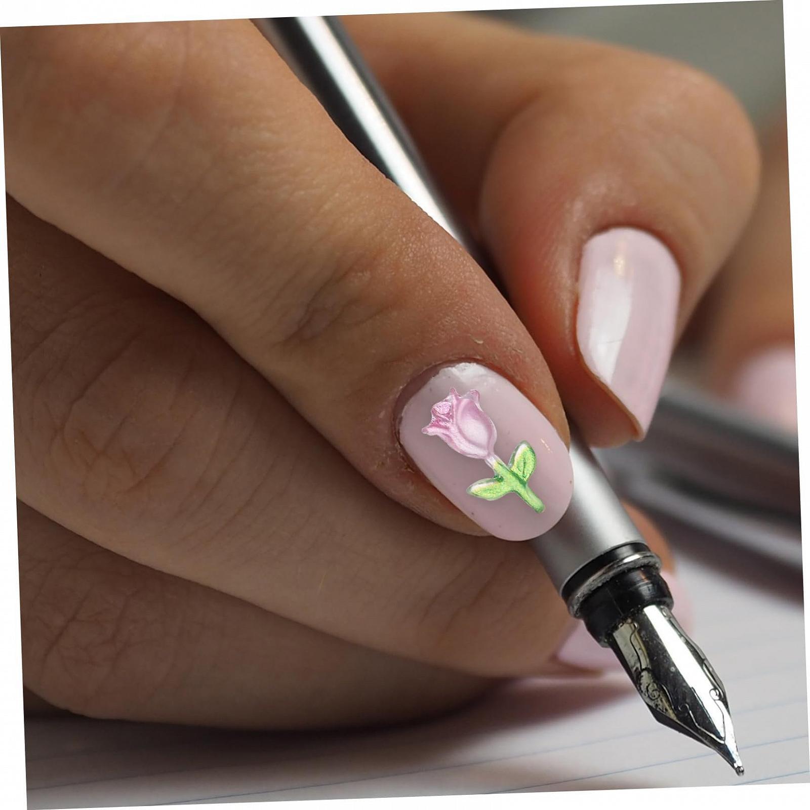 Прикраса для нігтів Тюльпан Смола 30 шт. для жінок, світиться у темряві Набір для манікюру Тюльпан для DIY, фото №4