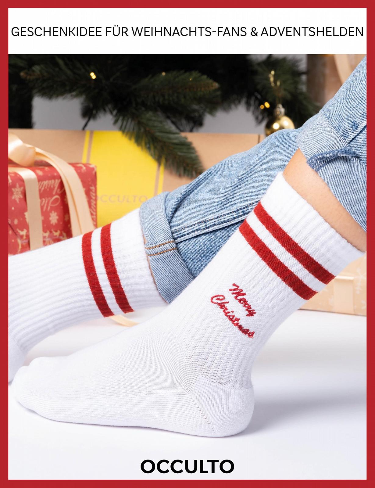 Носки теннисные Occulto Рождественские Женские и Мужские Набор из 3 штук Rudolph, фото №3
