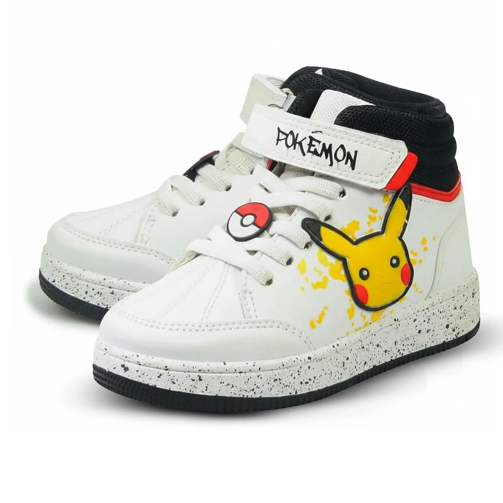 Кроссовки Pokemon Pikachu Hi-Top для мальчиков и девочек, детские, на шнуровке с ремешками, удобные повседневные кроссовки с подошвой с протектором, принт Pikachu, размер детской обуви 43, фото №1 Кроссовки Pokemon Pikachu Hi-Top для мальчиков и девочек, детские, на шнуровке с ремешками, удобные повседневные кроссовки с подошвой с протектором, принт Pikachu, размер детской обуви 43, фото №1