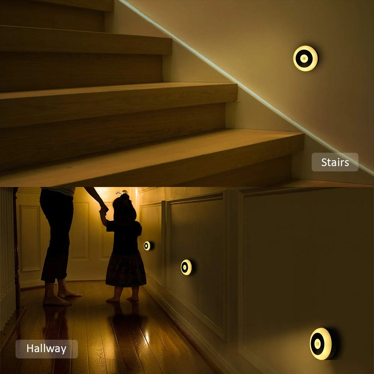 Нічний світильник з датчиком руху ELZO акумуляторний бездротовий світлодіодний з гачком та магнітом теплий білий, фото №6