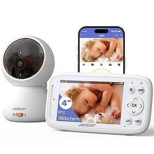 Відеоняня jeeber 4 дюйми IPS WLAN 360° 500 м Zoom App - Фото 1
