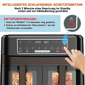 Мультипечь Blaze 3000 Series Две камеры 10 л 8-в-1 Сенсорный экран Нержавеющая сталь synthetic.ua - Фото 1