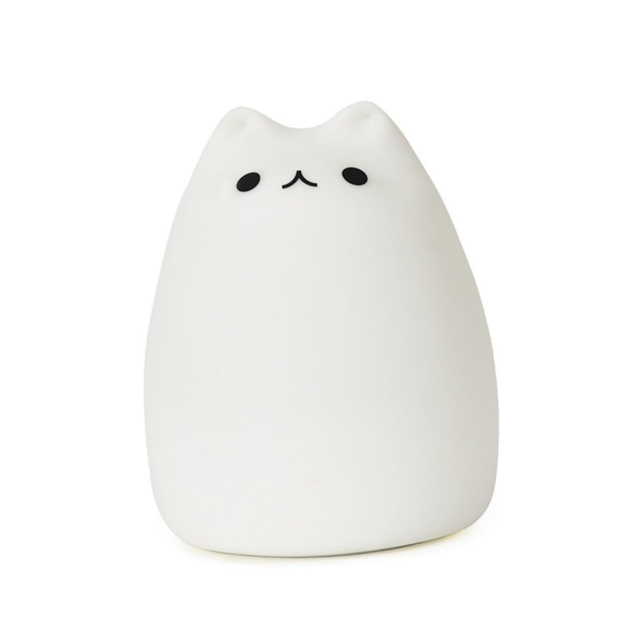 Лампа HEMOTON USB Перезаряджувана Нічник Пульт дистанційного керування Силіконовий Кіт Білий, фото №1