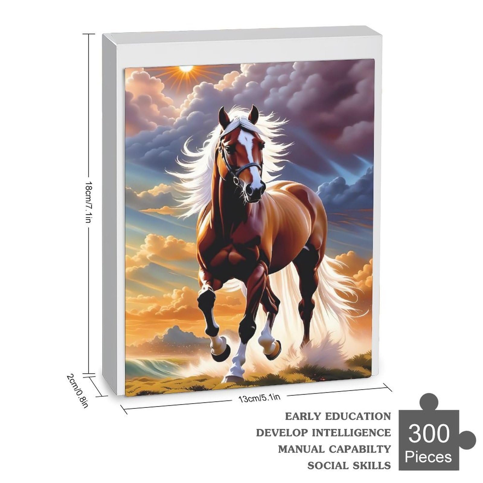 Пазлы деревянные Лошадь 300 элементов 42 x 30 см, фото №3