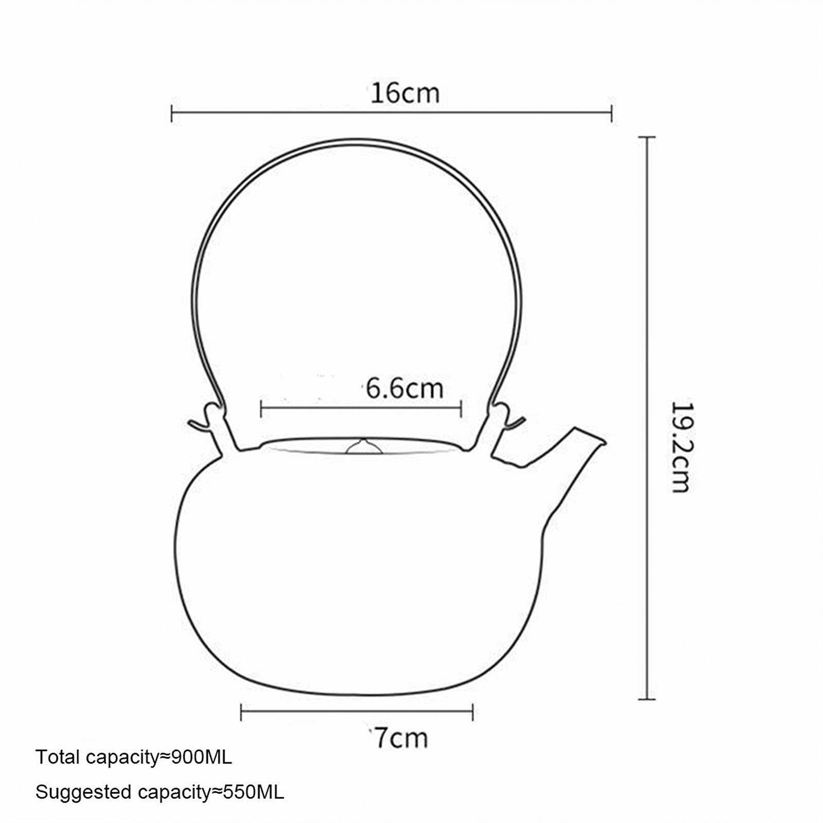 Чайник стеклянный WAOCEO 900 мл, фото №2