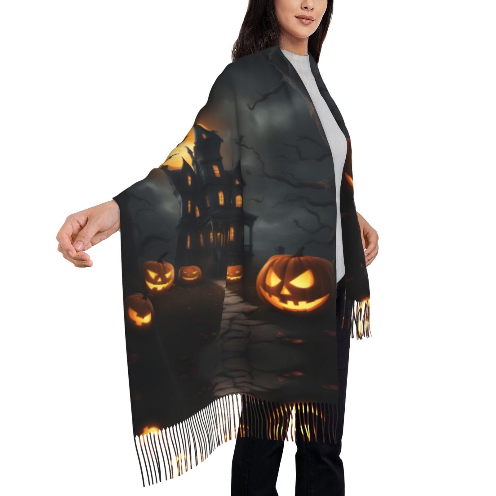 Шаль LNNIUK Halloween з принтом, фото №3