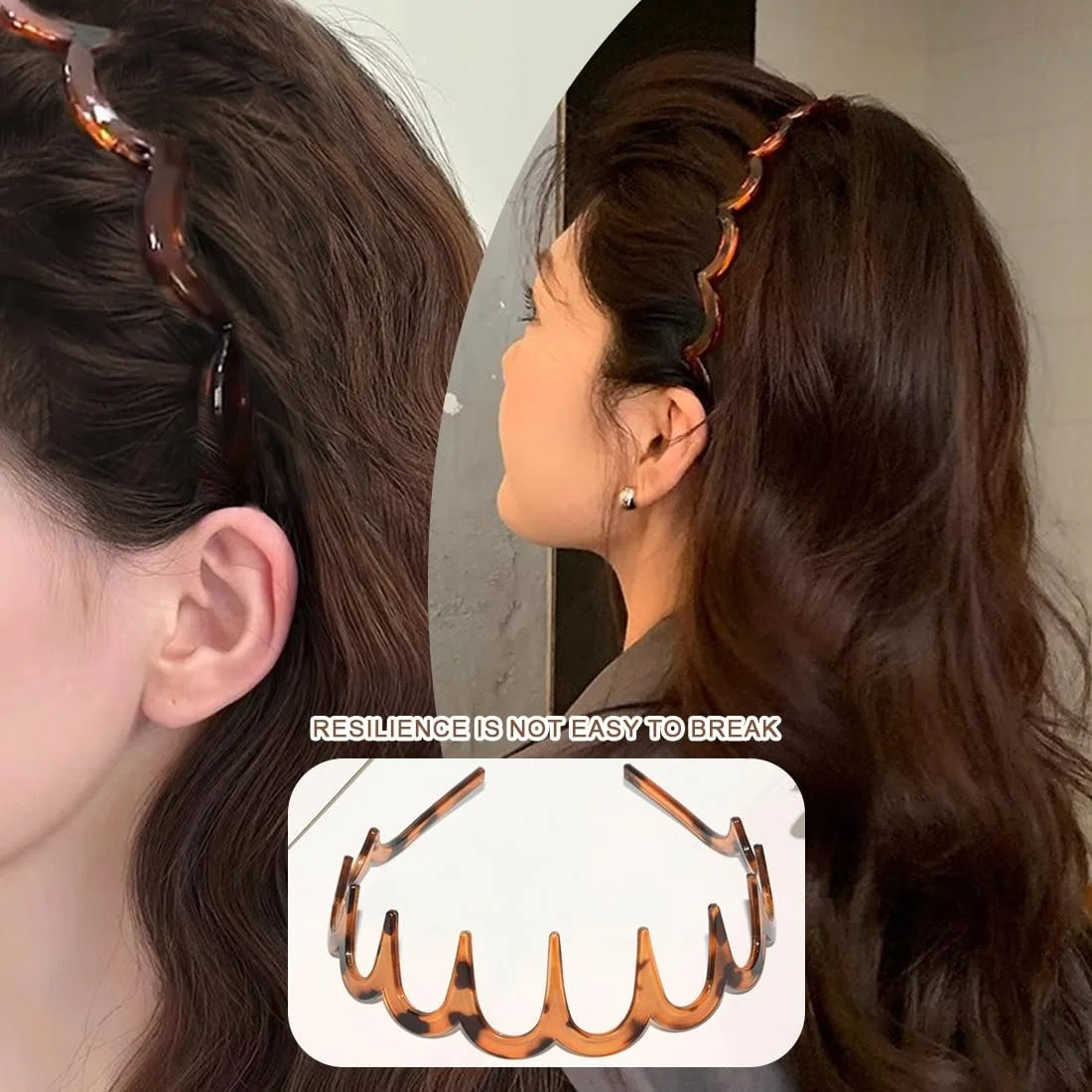 Обруч для волосся зубчастий Z типа, 4 штуки, фото №6