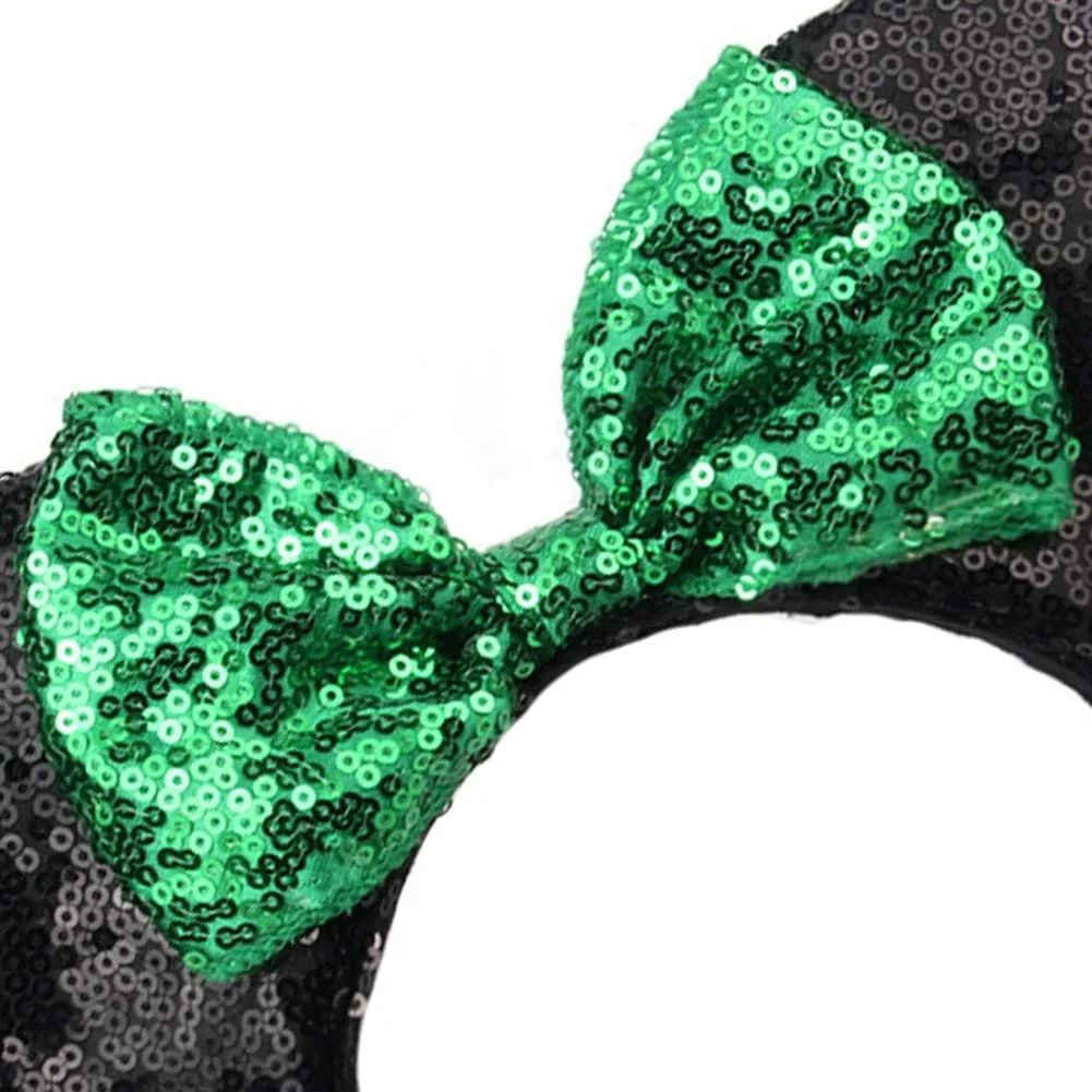 Обруч Вушка Мишки для Дівчат та Жінок, Блискітки, фото №5