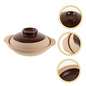 Кастрюля VALICLUD керамическая термостойкая с нескользящей ручкой synthetic.ua - Фото 1