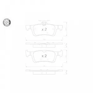 Комплект гальмівних колодок VAICO Q+ V25-2113 для FORD synthetic.ua - Фото 1