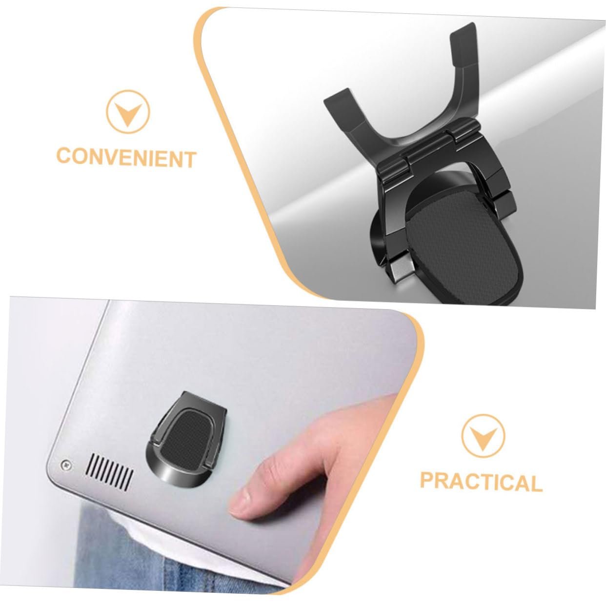 Подставка для ноутбука NUOBESTY Mini, 1 пара, эргономичная, нескользящая для стола, дома, стабильная, прочная, улучшает осанку, фото №7