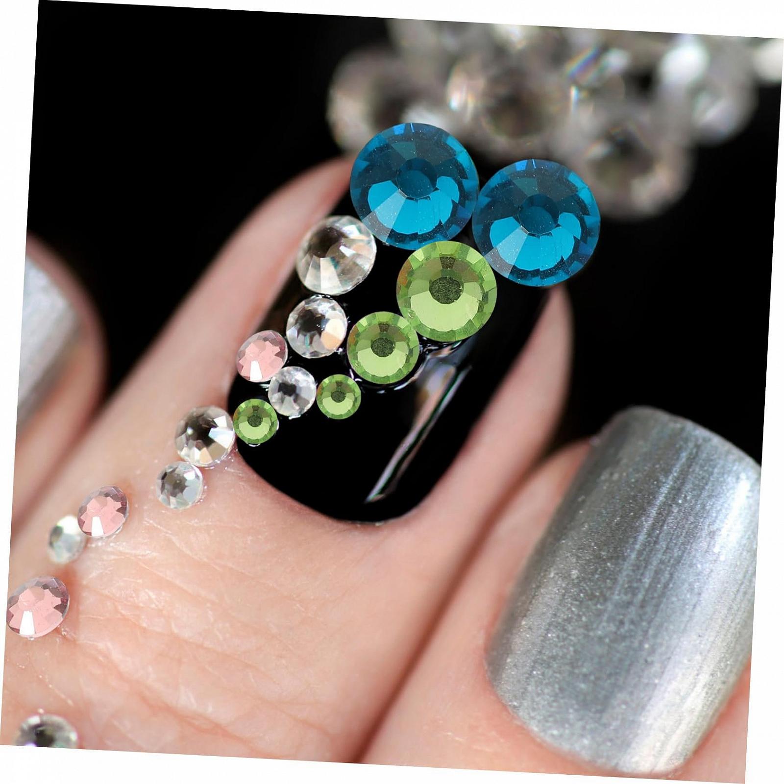 Стразы для ногтей FRCOLOR 2 шт. Блестящие, плоские стеклянные подвески для дизайна ногтей, веера, универсальные для рукоделия и изготовления ювелирных изделий, фото №9