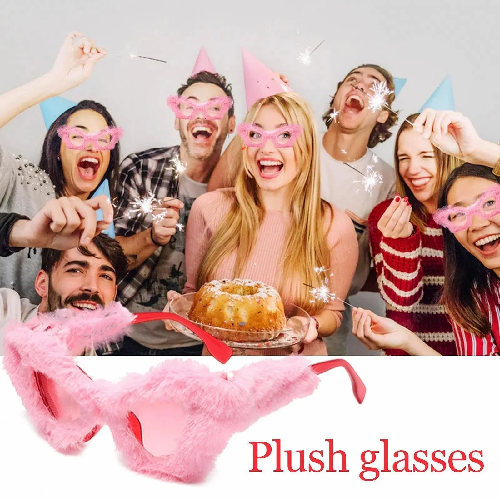 Сонцезахисні Окуляри Котяче Око Плюшеві Панк М'які Оксамитові, фото №3