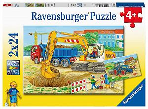 Пазл Ravensburger 80560 Ферма та будівельний майданчик 2 x 24 елементи - Фото 1