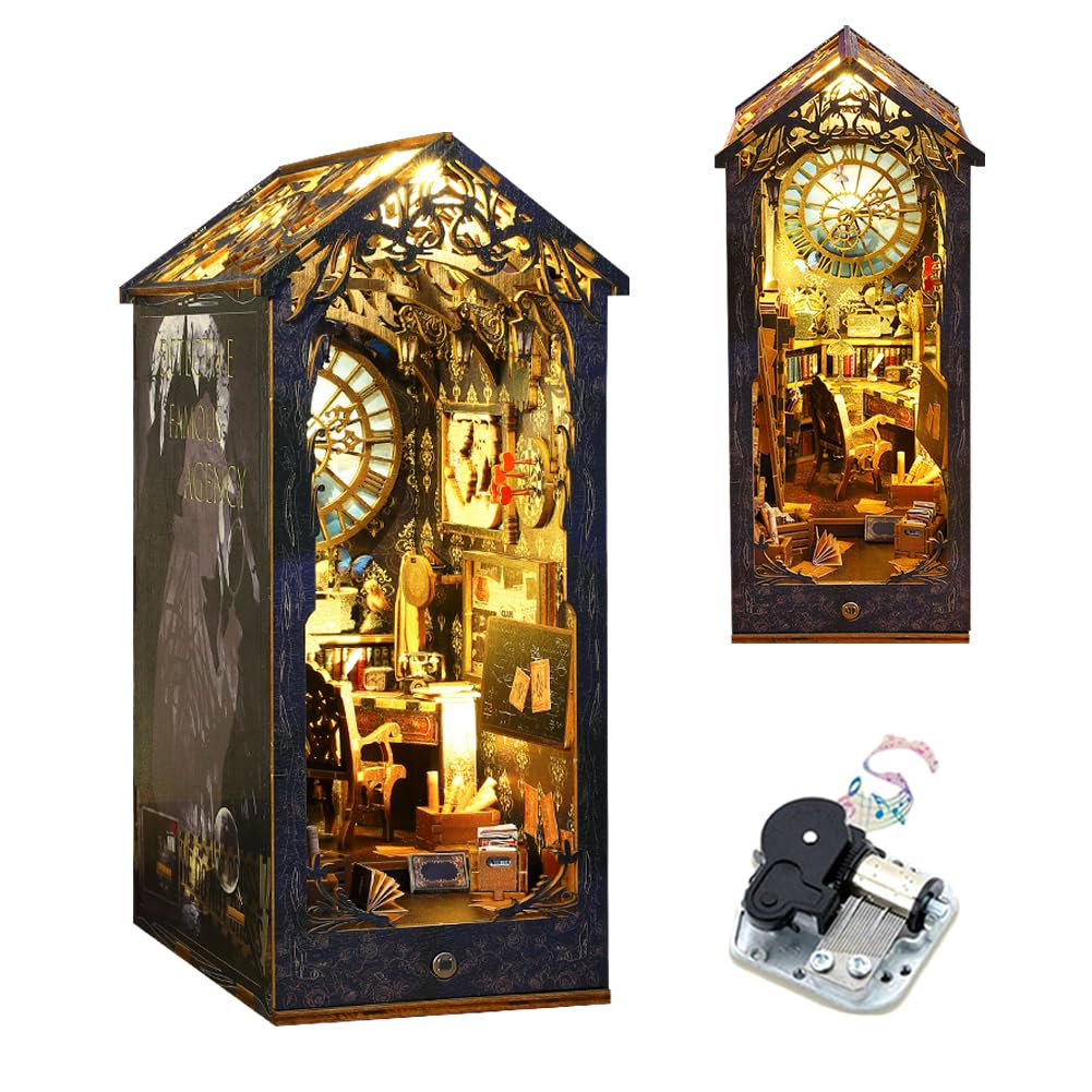 Конструктор HJBHDOLL DIY Book Nook Kit 3D деревянный кукольный дом с LED подсветкой для подростков и взрослых (Книга с музыкальной шкатулкой), фото №1 Конструктор HJBHDOLL DIY Book Nook Kit 3D деревянный кукольный дом с LED подсветкой для подростков и взрослых (Книга с музыкальной шкатулкой), фото №1