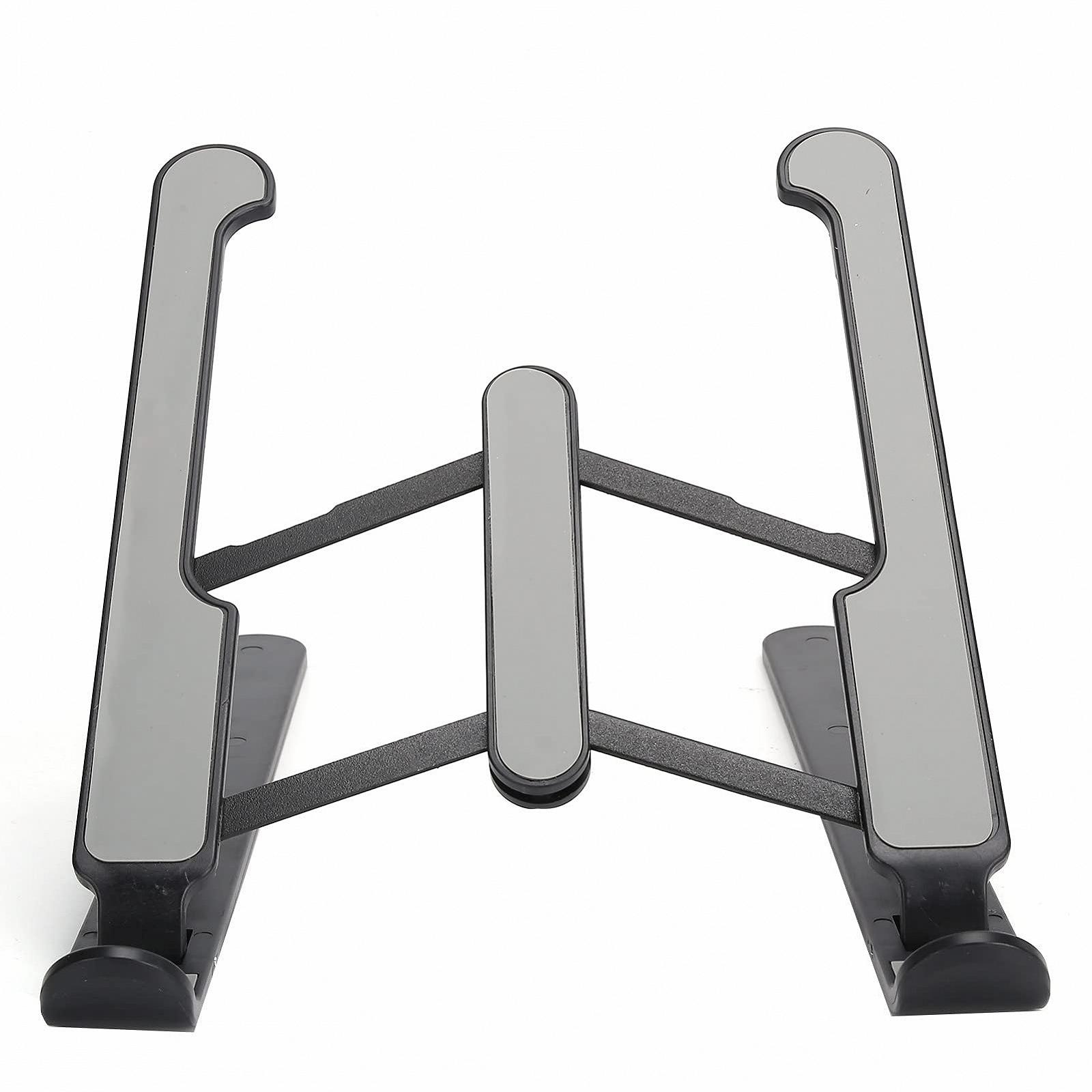 Підставка для ноутбука складна VBESTLIFE, 6 рівнів, для підйому на стіл, охолоджуючий кронштейн з сумкою для зберігання, чорна, фото №2