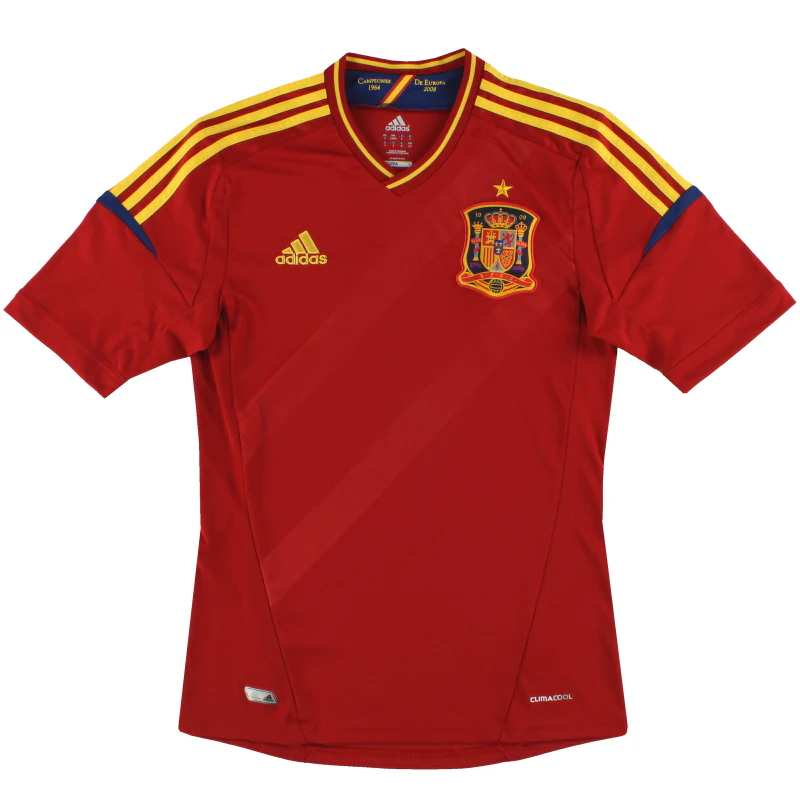 Футболка SPAIN 2012 2013 HOME FOOTBALL SOCCER JERSEY ADIDAS XL, фото №1