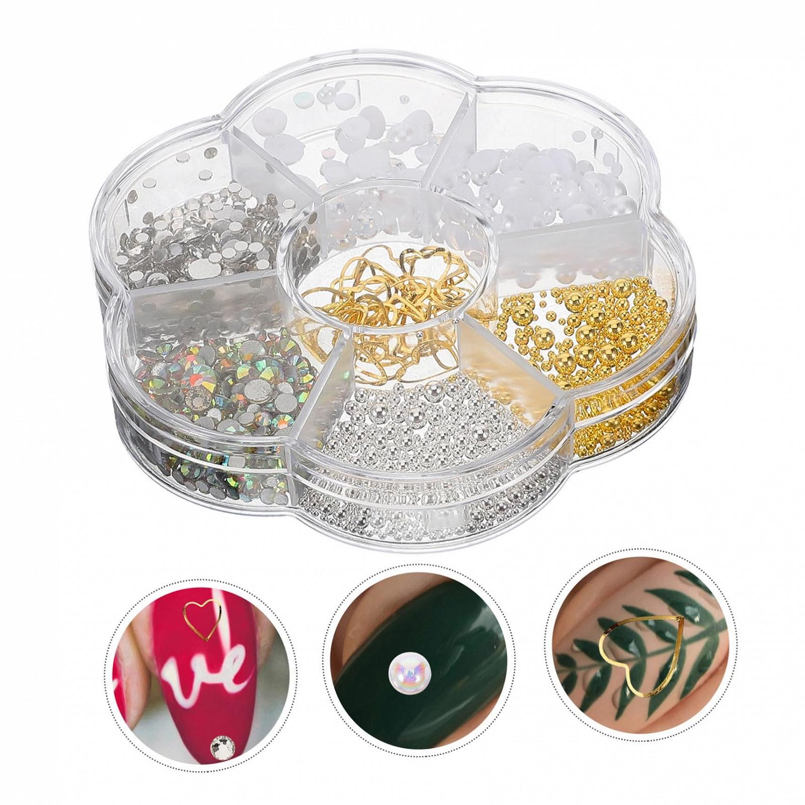 FRCOLOR 1 коробка, аксессуары для ногтей, ювелирные изделия для ногтей, подвески для ногтей, маленькие аксессуары для ногтей, подвески для ногтей для женщин, драгоценные камни для ногтей, украшения для маникюра, подвески для ногтей из смолы для женщин, фото №6