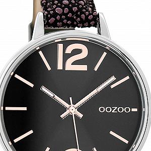 Женские часы Oozoo C9484 Кожаный ремешок 38 мм Черный, Серебристо-черный, розовое золото synthetic.ua - Фото 1