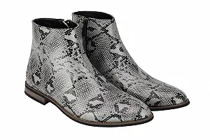 Челси ботинки Xposed Искусственная лакированная кожа Змеиный принт synthetic.ua - Фото 1