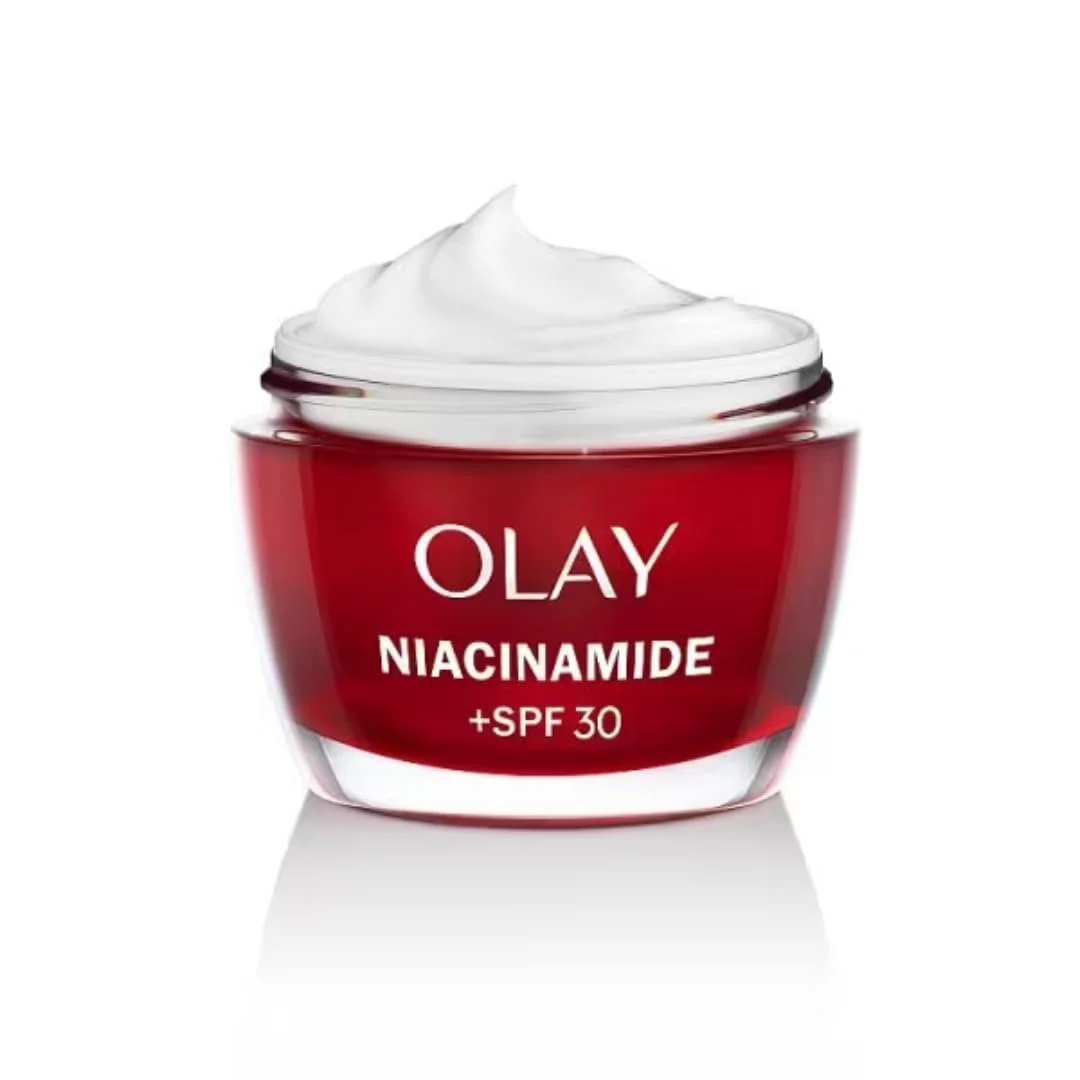 Денний крем Olay Niacinamide + SPF30 зволожувальний з ніацинамідом та вітаміном E SPF 30 50 мл, фото №1 Денний крем Olay Niacinamide + SPF30 зволожувальний з ніацинамідом та вітаміном E SPF 30 50 мл, фото №1